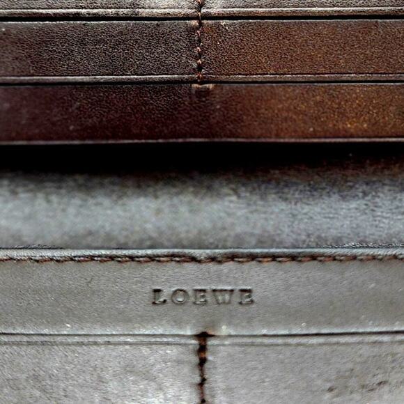 LOEWE Vintage Anagram Printed PVC Leather Long Wallet LOGO Purse - Picture 8 of 13